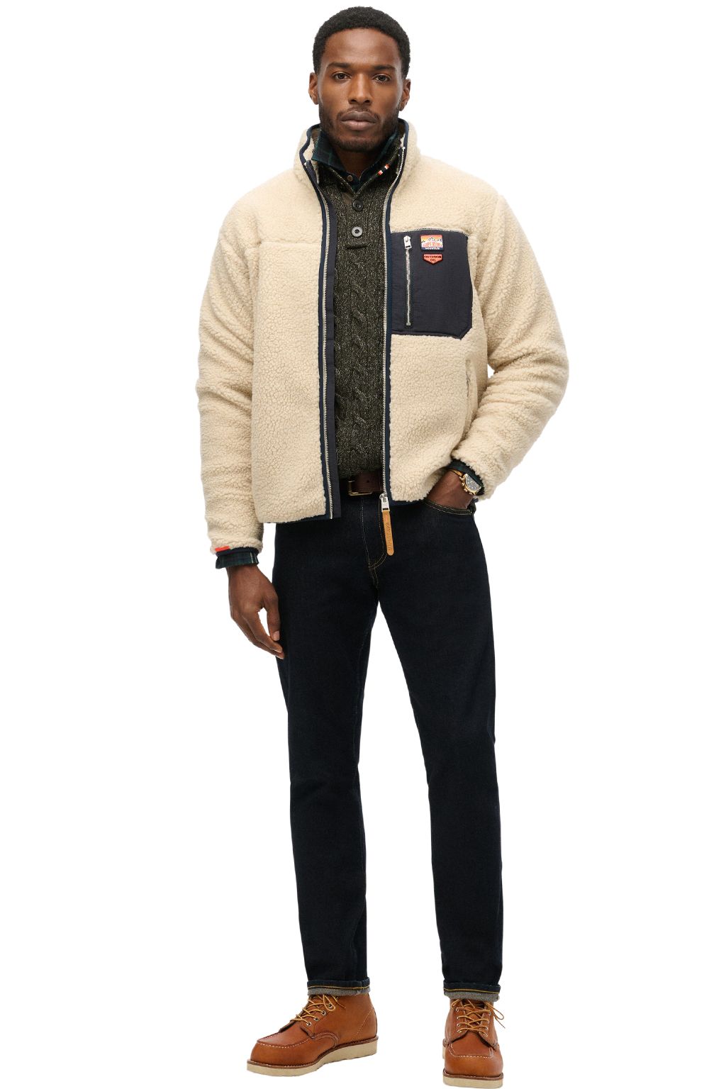 SUPERDRY VINTAGE RETRO FZ FL HOODIE (M2014141A-1LG)