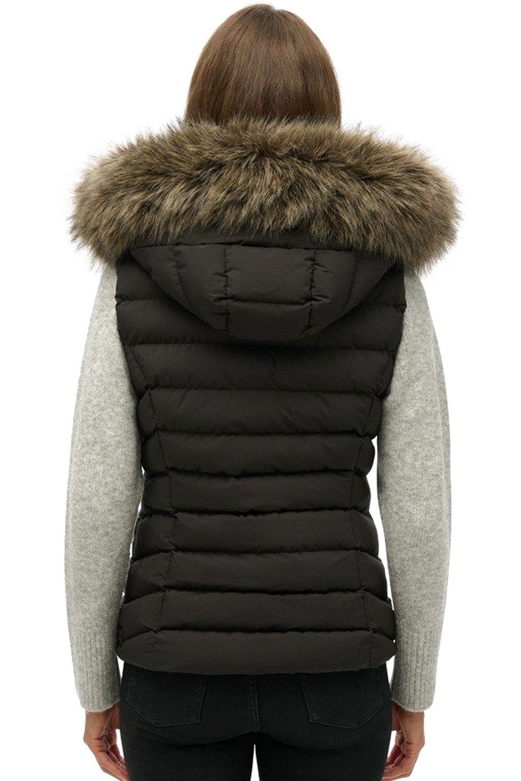 SUPERDRY FUJI FAUX FUR HD GILLET (W5011753A-02A)