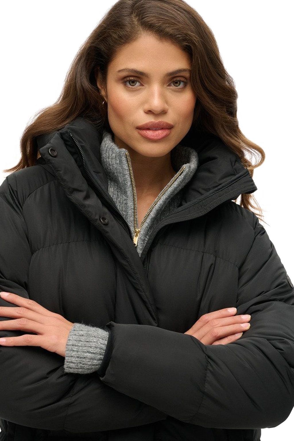 SUPERDRY LONGLINE HOODED PUFFER JKT  (W5011801A-02A)