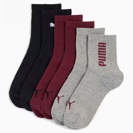 PUMA RIB LOGO SHORT SOCK 3P  (947216-04)