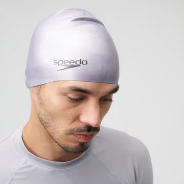 SPEEDO PLAIN MOULDED SILICON CAP (70991-1181U)SILVER
