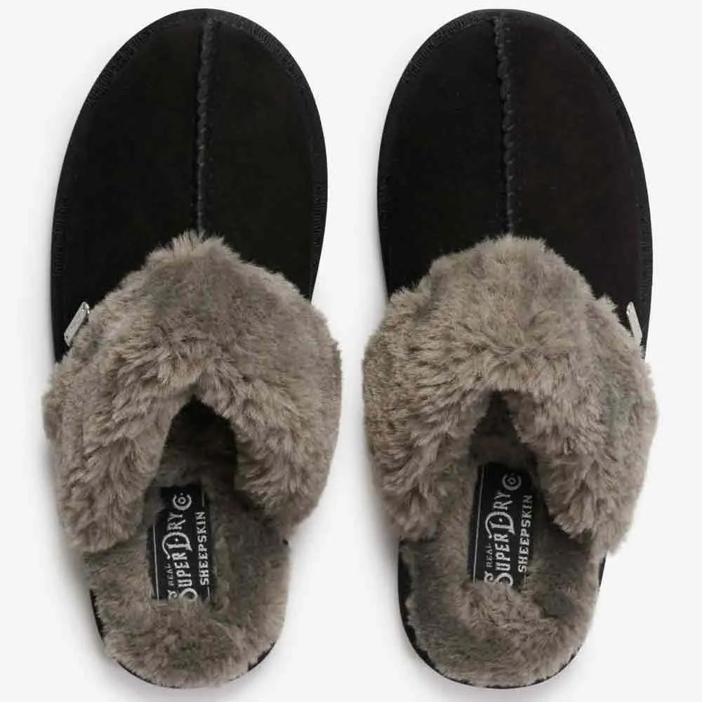 SUPERDRY FAUX SUEDE MULE SLIPPER (WF110307A-55A)