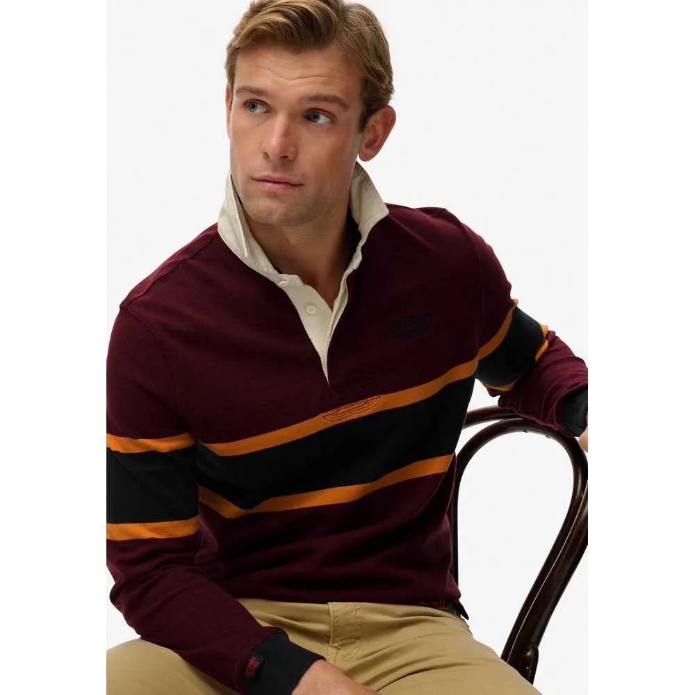 SUPERDRY VINTAGE ATHL STRIPE RUGBY TEE (M6010909A-H9V)