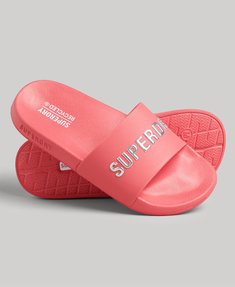 SUPERDRY CORE LOGO VEGAN POOL SLIDE (WF310185A-WQ9)