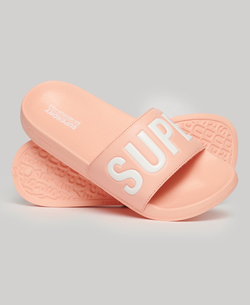 SUPERDRY  LOGO VEGAN POOL SLIDE (WF310222A-8DB)