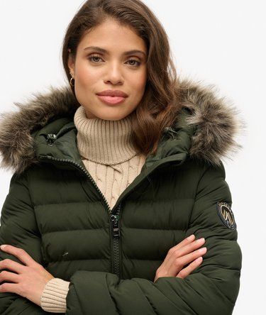 SUPERDRY FUJI FAUX FUR HD MID JKT (W5011999A-1KM)