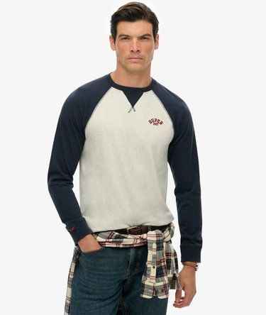 SUPERDRY VINTAGE ATHLETIC BASEBALL TOP (M6010915A-I7G)