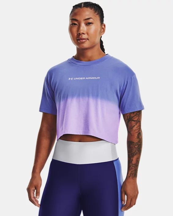 UNDER ARMOUR DIP DYE CROP SS TEE (1376750-495)