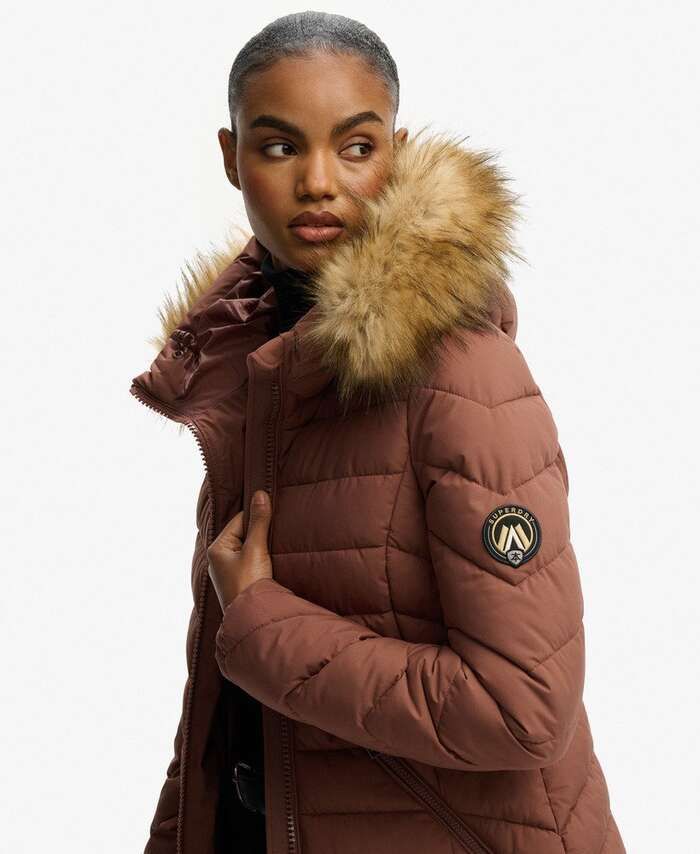 SUPERDRY FUJI FAUX FUR HD MID JKT (W5011999A-2TP)