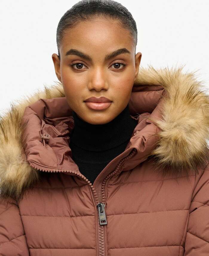 SUPERDRY FUJI FAUX FUR HD MID JKT (W5011999A-2TP)