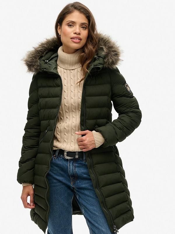 SUPERDRY FUJI FAUX FUR HD MID JKT (W5011999A-1KM)