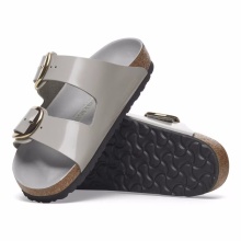 BIRKENSTOCK LEATHER ARIZONA BB LENA HS (1029391) STONE COIN HEX
