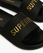 SUPERDRY LUXE LOGO POOL SLIDE (WF310243A-18A)