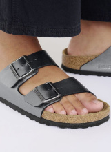 BIRKENSTOCK ARIZONA BF METALLIC BLACK  (1029224) NARROW