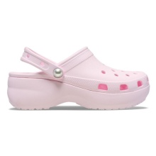 CROCS CLASSIC PLATFORM PEARL CLOG (211231-6ZW) PINK MILK