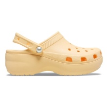 CROCS CLASSIC PLATFORM PEARL CLOG (211231-78Z) GOLDEN HOUR