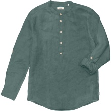 REBASE Linen Shirts Mao Collar (231.RGS.303 DK MINT)