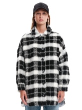 EMERSON WMNS PLAID COAT (242.EW174.04A BLACK-WHITE)
