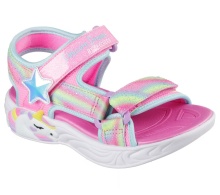 SKECHERS LIGHTED UNICORN SANDAL (303107L-PKMT)
