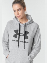 UNDER ARMOUR RIVAL FL LOGO HOODIE (1356318-035)