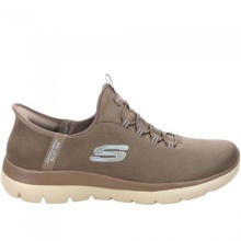 SKECHERS VEGAN DURALEATHER BUNGEE SLIP-INS (150254-BRN)