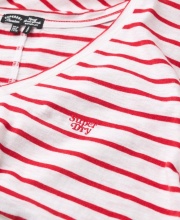 SUPERDRY STUDIOS SLUB EMB VEE TEE (W1011181A-10W)