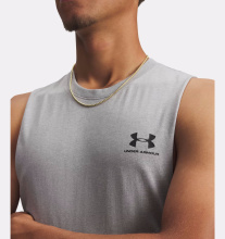 UNDER ARMOUR LEFT CHEST CUT OFF TANK T-SHIRT (1329286-035)
